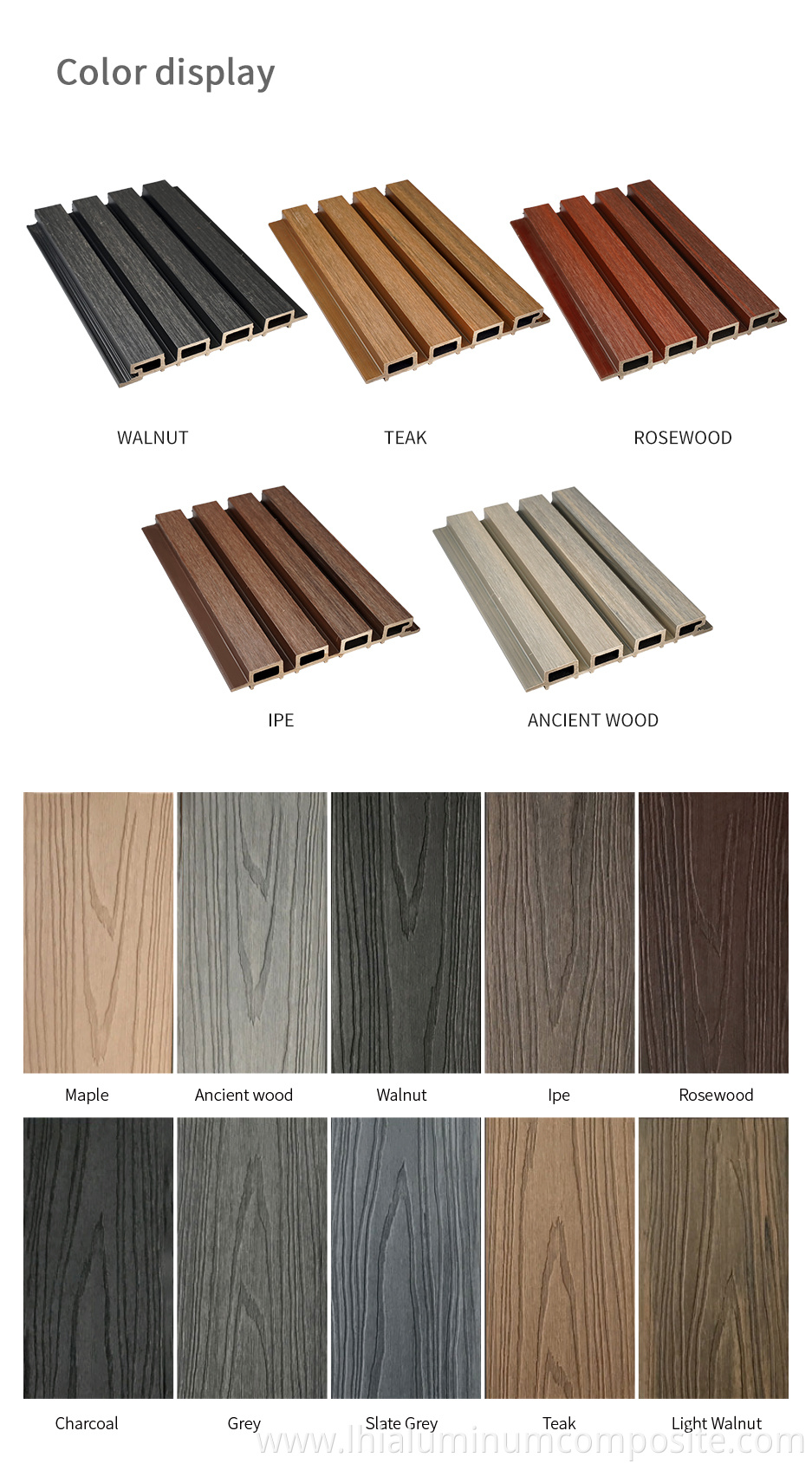 Outdoor 3d Wood Plastic Board Outdoor Louver Wall Panel Co-extrusion Wood Plastic Composi..